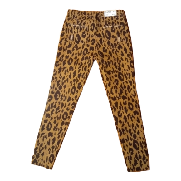 NEW Kensie womens distressed leopard print skinny ankle jeans Size 8 - Picture 2 of 6